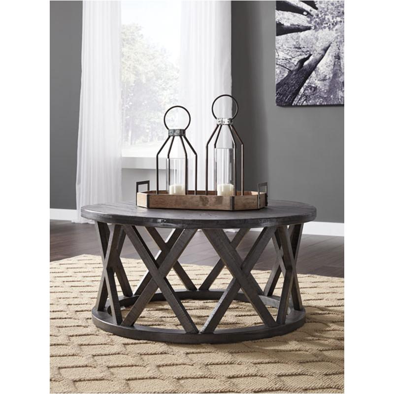 T711 8 Ashley Furniture Sharzane Living Room Round Cocktail Table