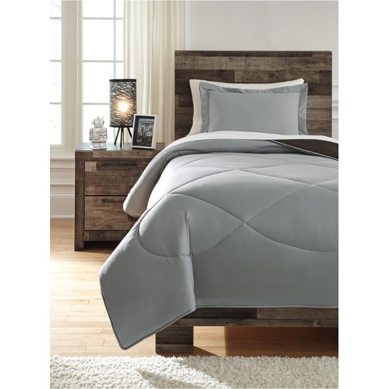 Q761011t Ashley Furniture Massey Gray/black Twin Comforter Set
