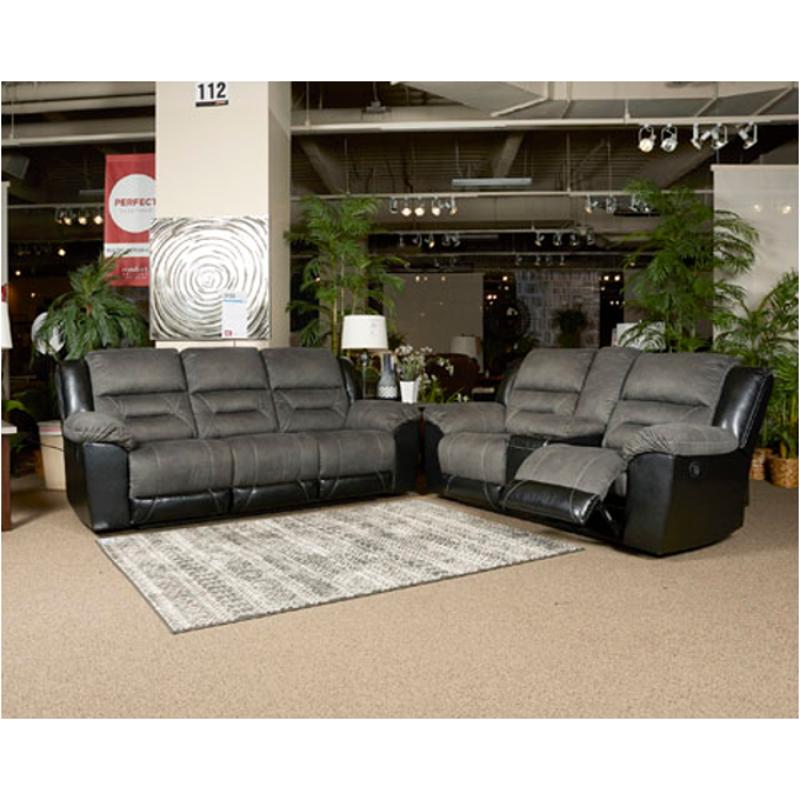 2910294 Ashley Furniture Double Recliner Loveseat With Console 2910294 Ashley Furniture Earhart Slate Living Room Loveseat