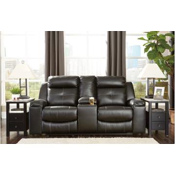 8210588 Ashley Furniture Kempten Black Reclining Sofa