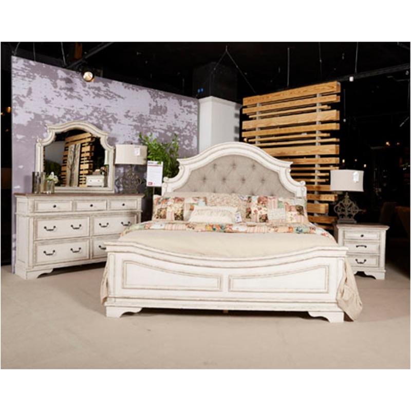 B743 57 Ashley Furniture Realyn Queen Upholstered Panel Bed