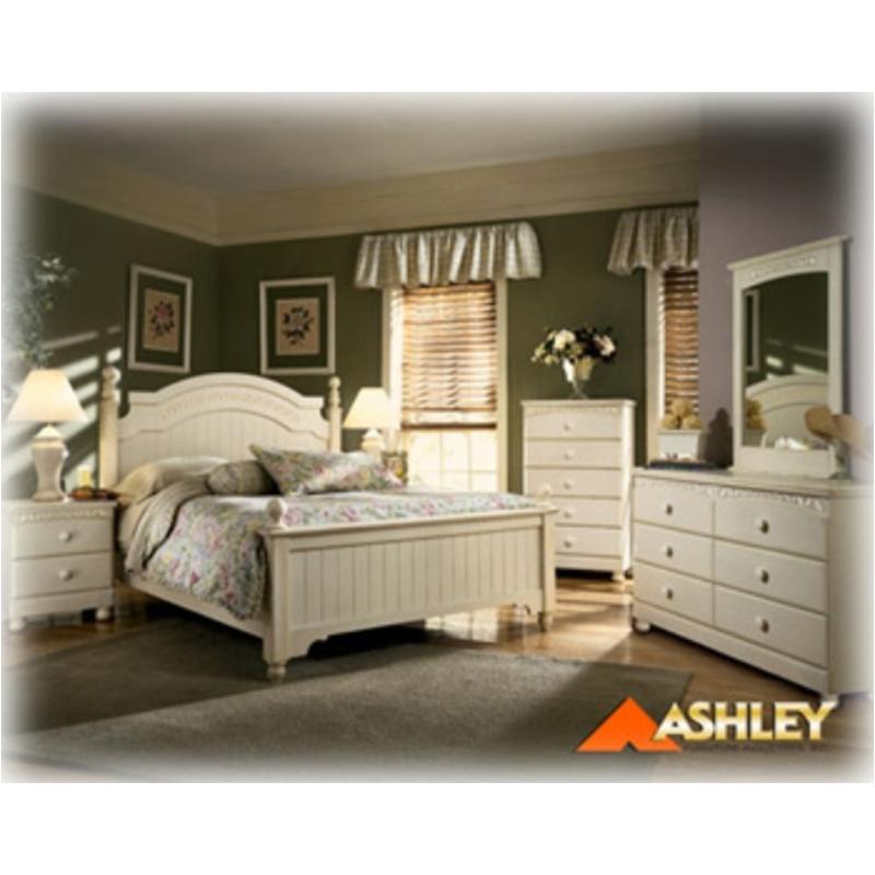 B213 98 Ashley Furniture Cottage Retreat Queen Poster Rails Cream