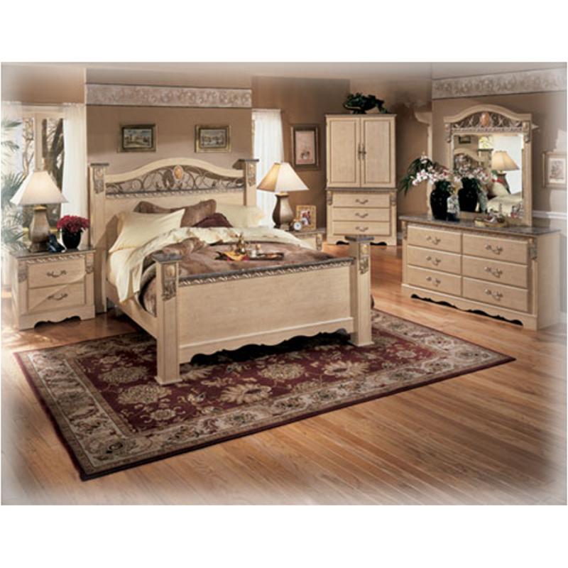 B290 77 Ashley Furniture Sanibel Bedroom Queen Poster Bed