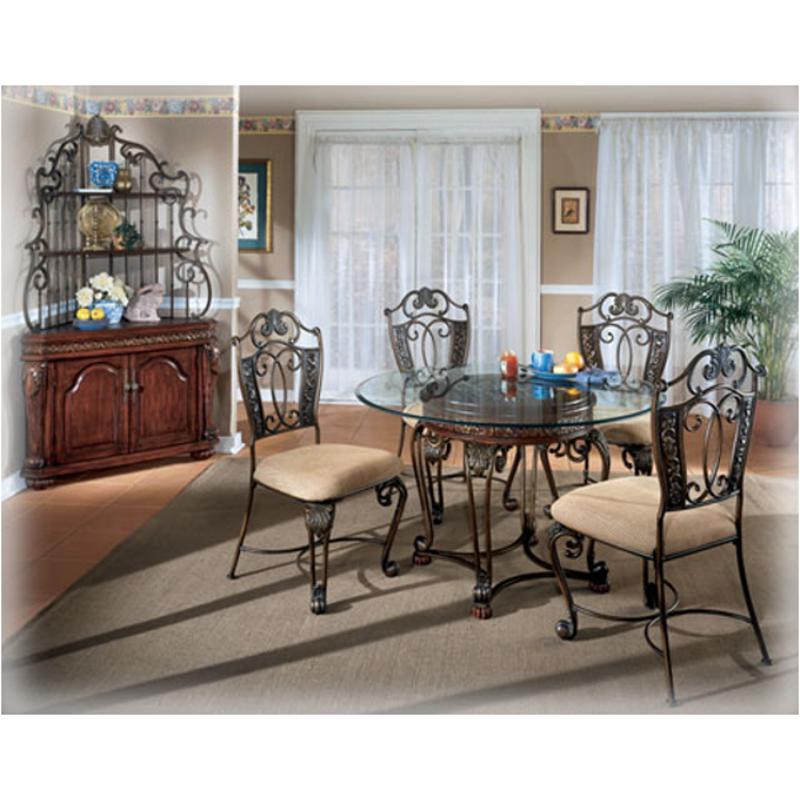 d396-15 ashley furniture opulence ii dining room glass top table