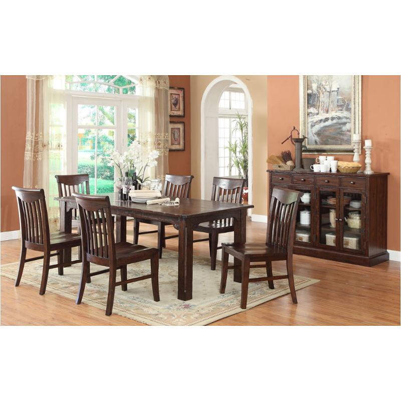 1475 05 T E C I Furniture Gettysburg Heavy Distressed Dark Leg Table