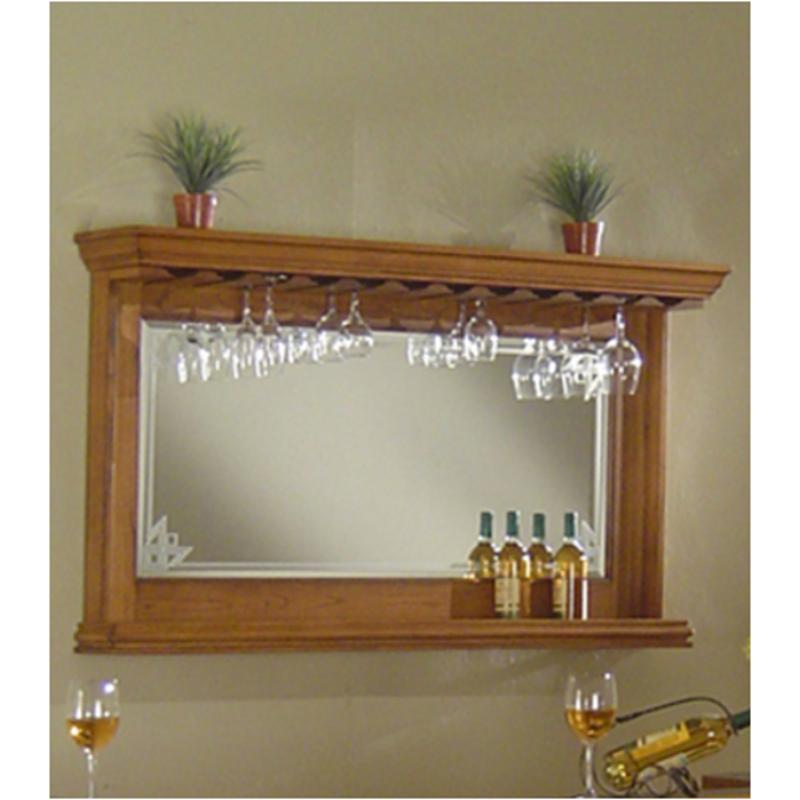 1100 03 Bm E C I Furniture Burnished Oak Back Bar Mirror