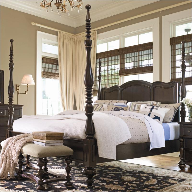 932250 Universal Furniture Paula Deen Home Tobacco Queen Savannah Poster Bed Tobacco