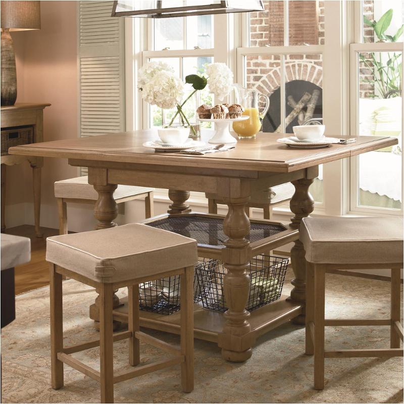 192654 Tab Universal Furniture Paula Deen Down Home Oatmeal Gathering Table Set