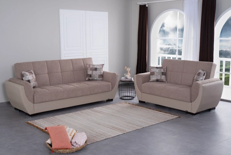 Armada Beige w/Cream PU Collection by Kilim